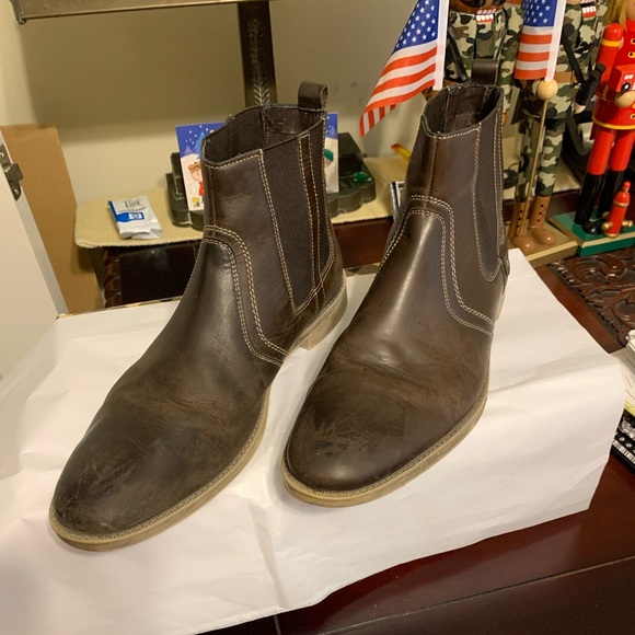 Stacy Adams Brown Ankle Slip on Boots 10 1/2 M main image 4